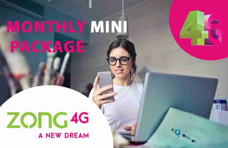 Zong Monthly Mini Internet Package