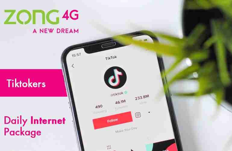 Zong Daily Tiktok Package Code & Activation