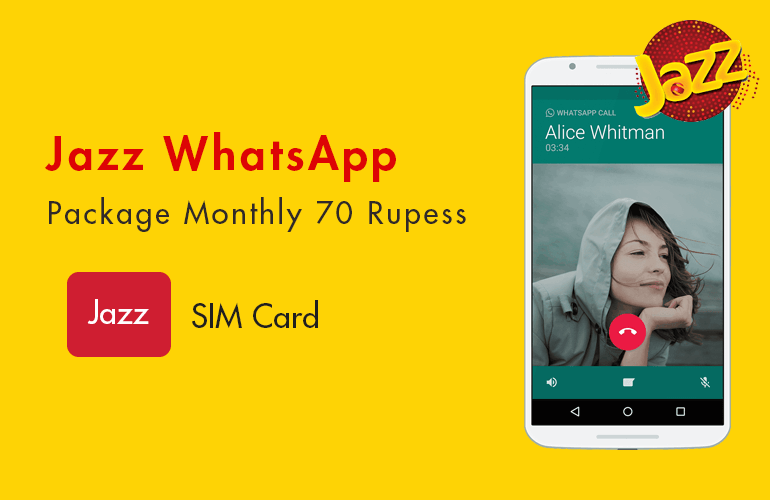 Jazz WhatsApp Package Monthly 70 Rupees