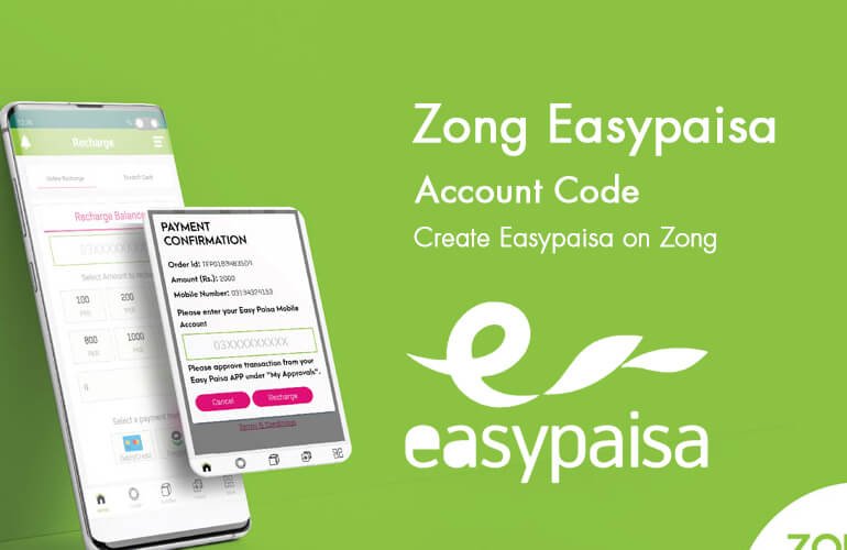 Zong Easypaisa Zccount Code